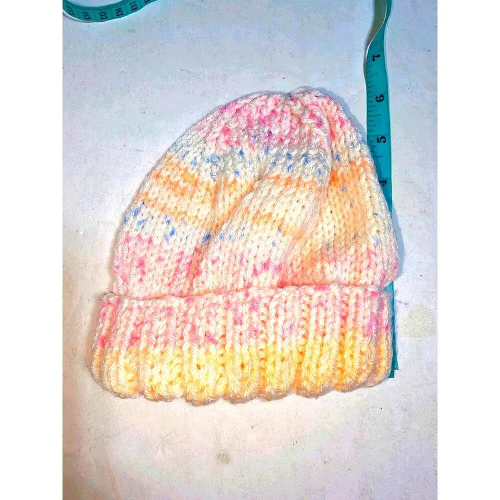 Handmade Crochet Baby Newborn 0- 6 month Beanie Hats